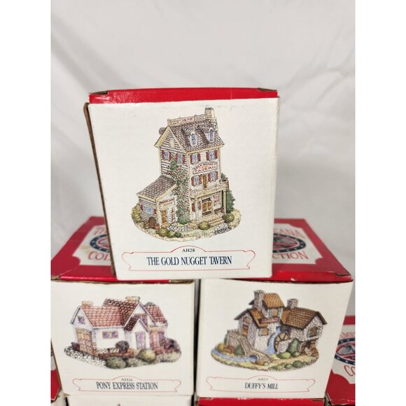 NOS 1990's The Americana Collection 12 Piece MIni Town Collectables - Picture 2 of 14